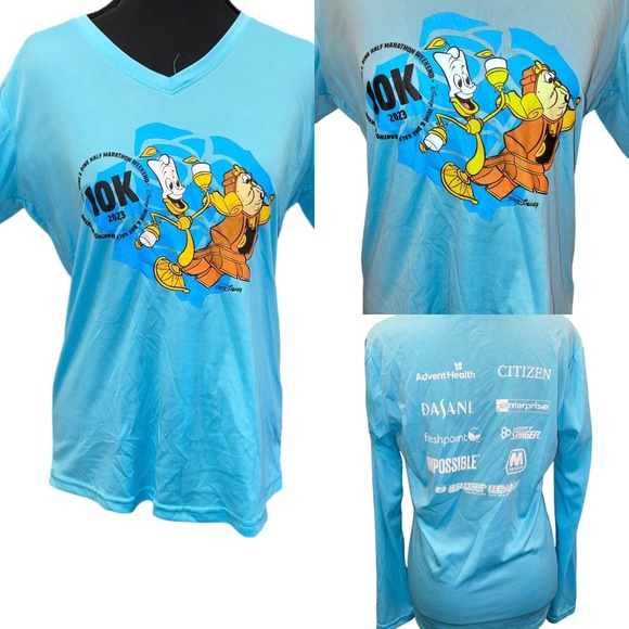 Disney Tops - Disney Wine & Dine Half Marathon Rundisney Race Cogsworth Lumiere Shirt Sz M